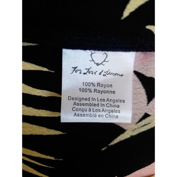 NWT For Love And Lemons Black and Pink Floral Maxi Dress - Picture 8 of 9